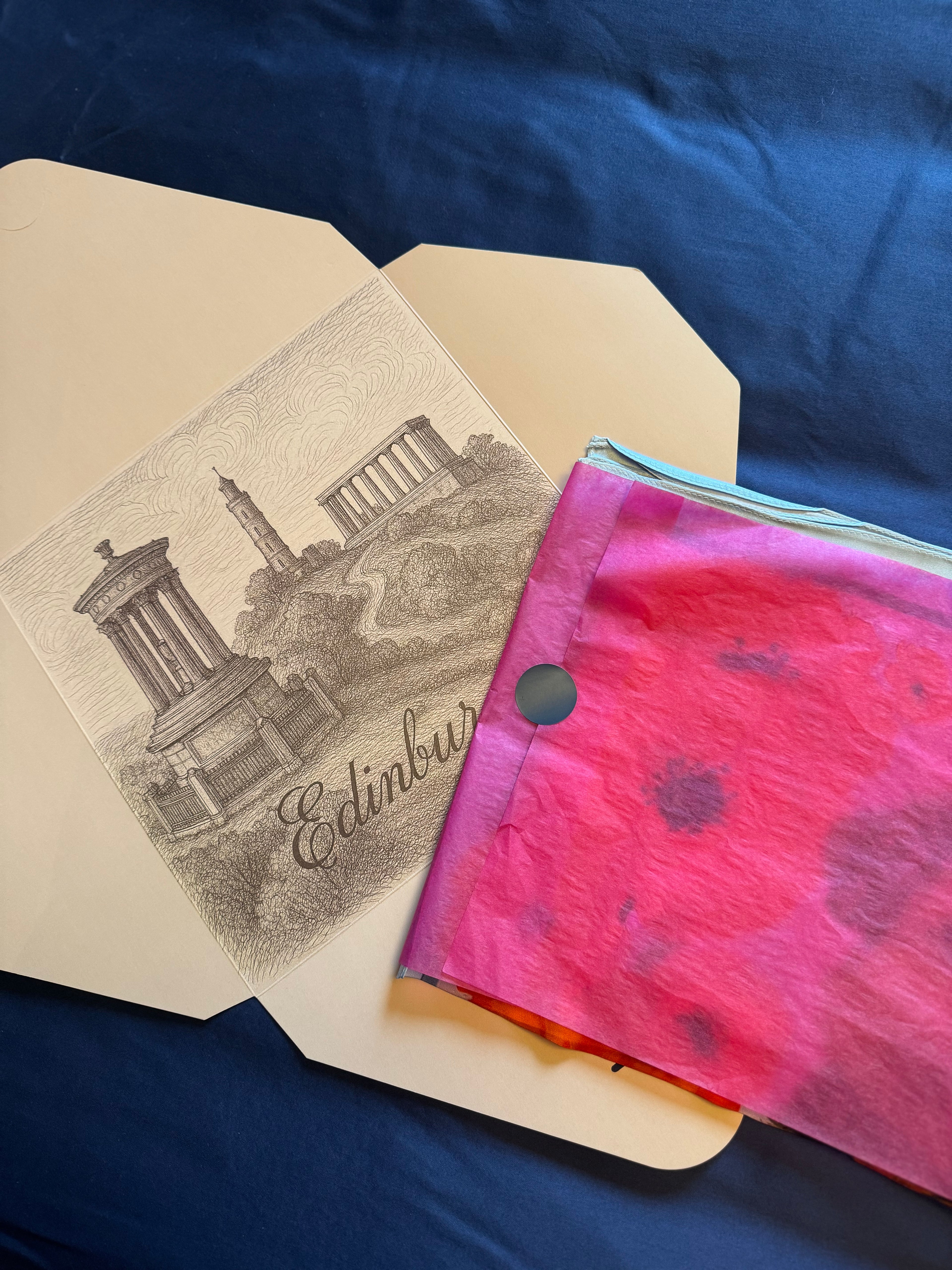 Edinburgh Castle 100% Silk Scarf