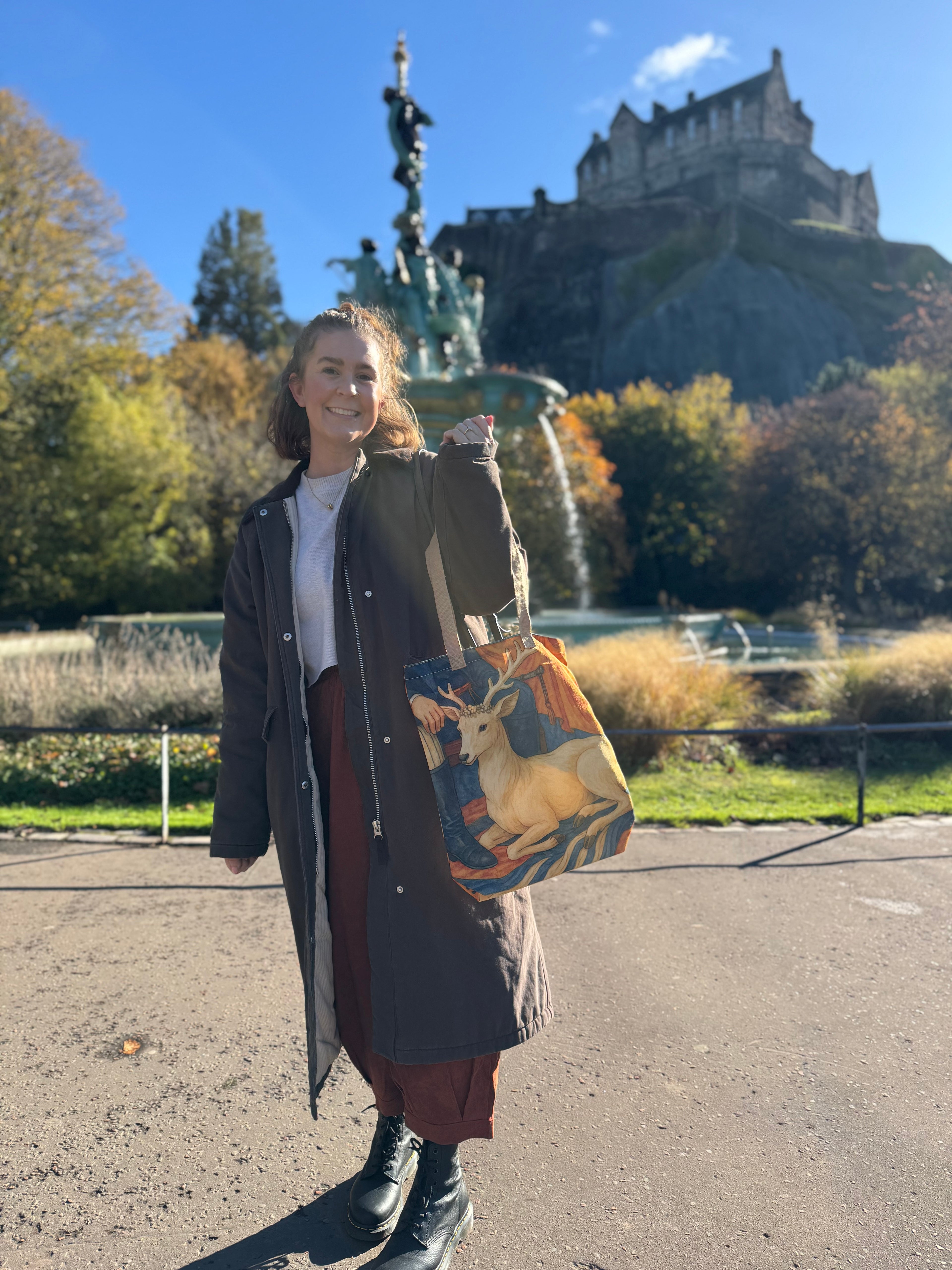 Highland Deer Canvas Tote Bag