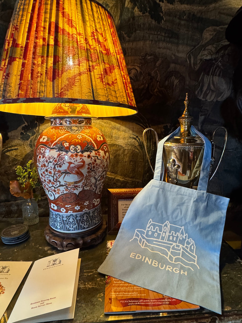 Edinburgh Castle Cotton Tote Bag – Baby Blue