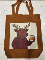 Highland Stag canvas tote bag
