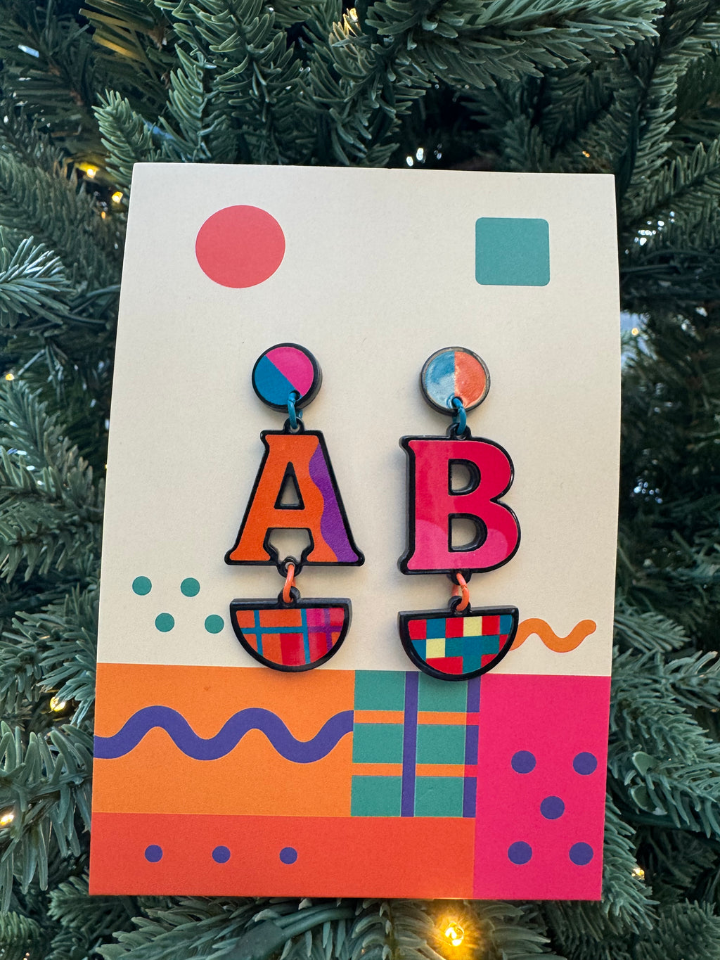 Colorful Alphabet Letter Earrings