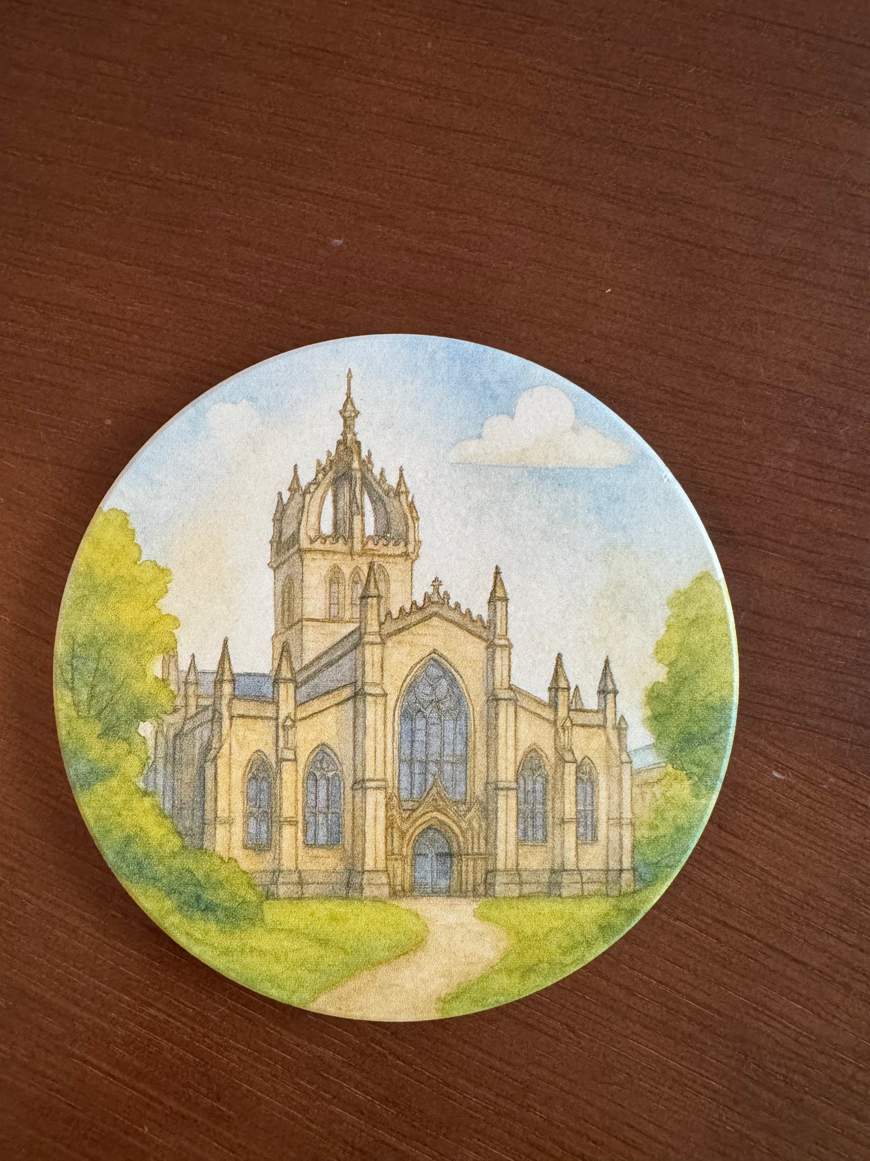 Edinburgh Landmarks Ceramic Coaster Set (Set of 3)
