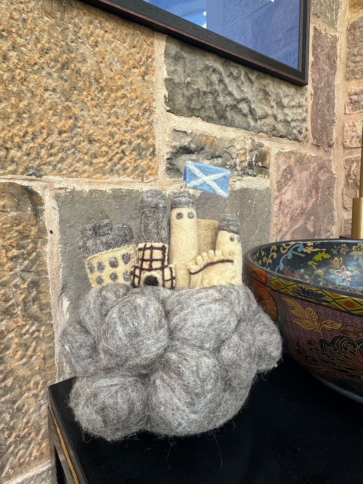 Handmade Wool Felt Edinburgh Castle Decoration