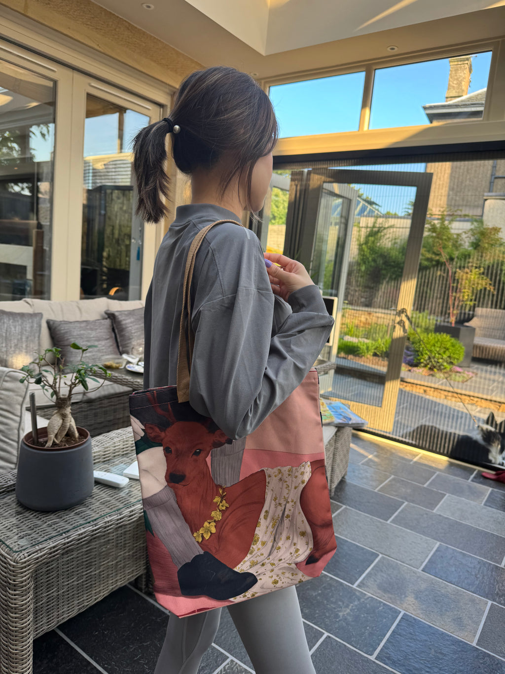 Highland Deer Canvas Tote Bag