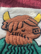 Highland Cow Felt Tote Bag