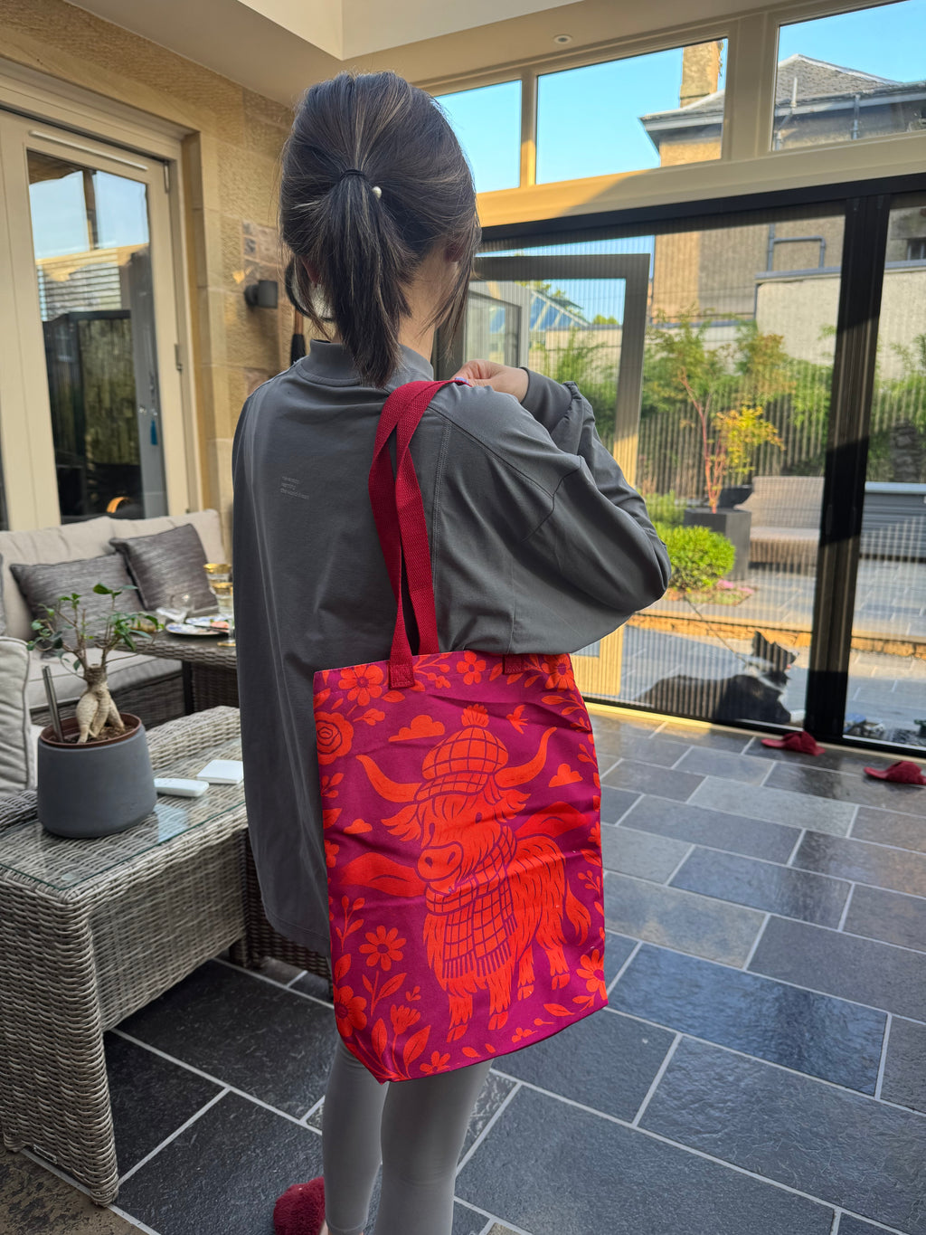 Highland Cow Canvas Tote Bag