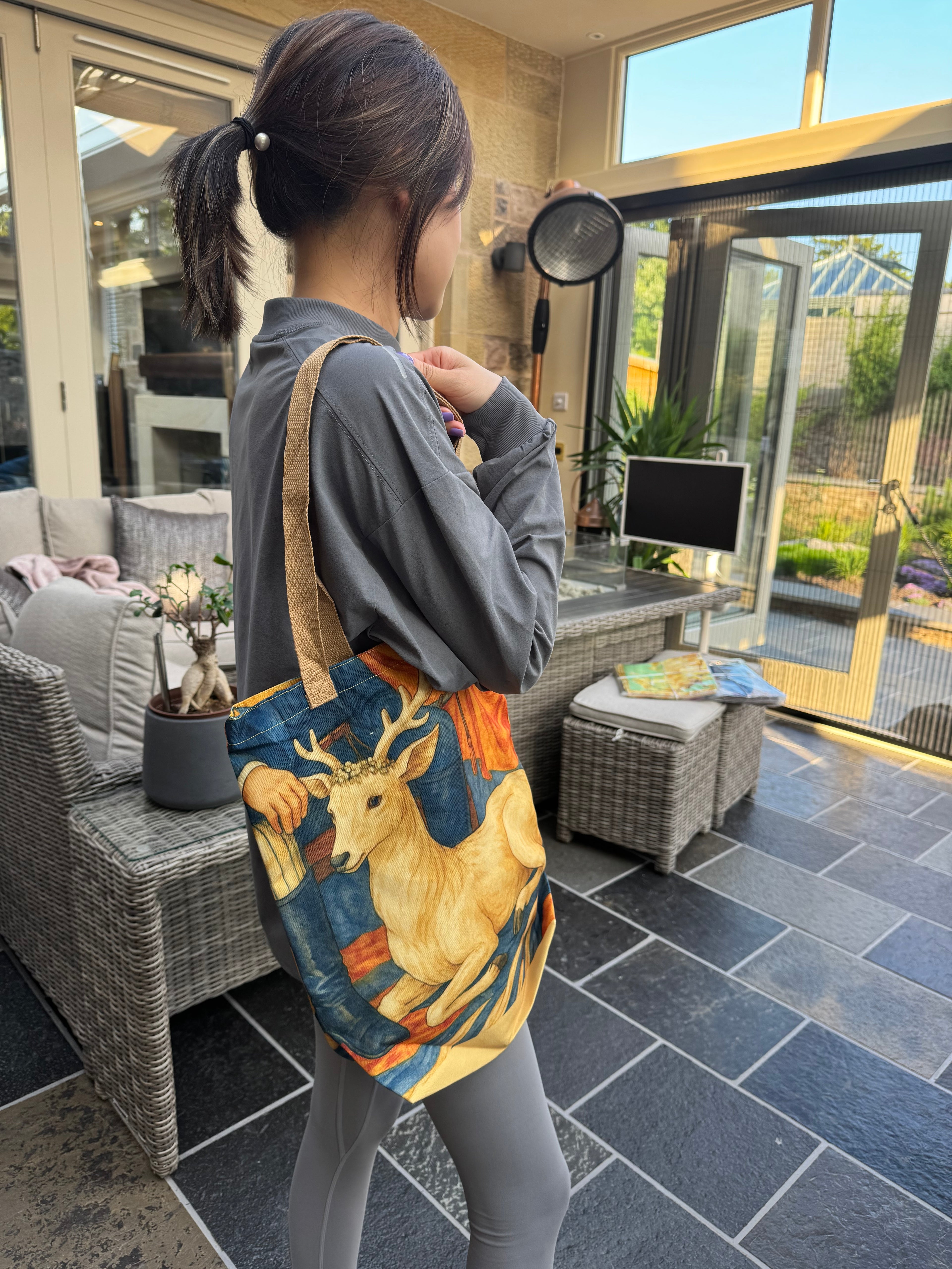 Highland Deer Canvas Tote Bag