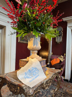 Edinburgh Castle Cotton Tote Bag-White and Baby Blue