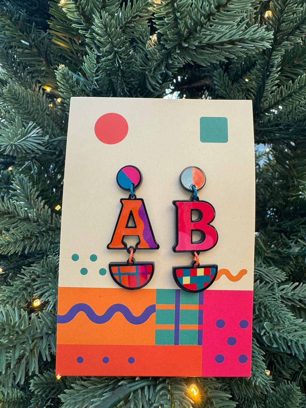 Colorful Alphabet Letter Earrings