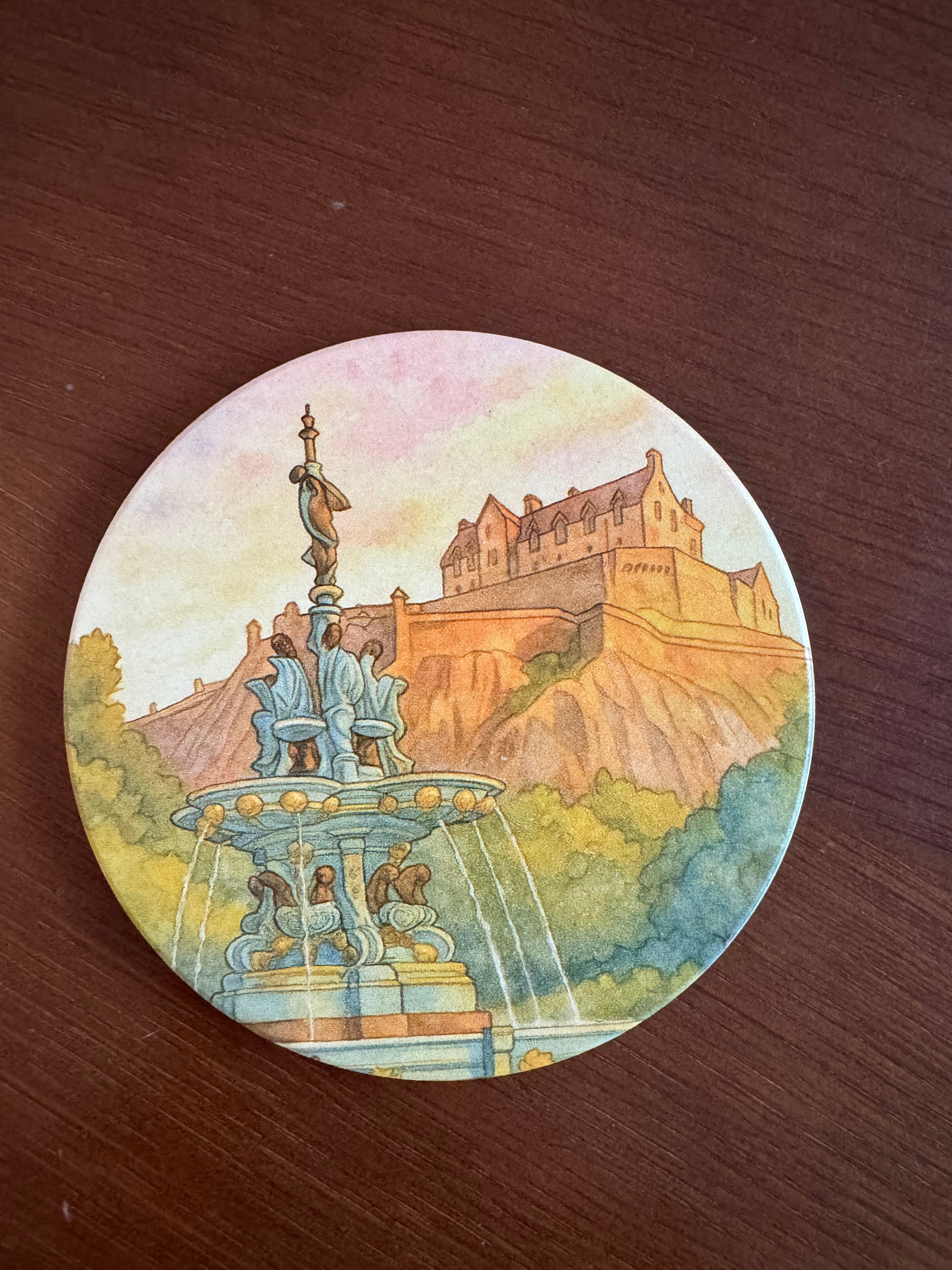 Edinburgh Landmarks Ceramic Coaster Set (Set of 3)