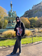 Highland Deer Canvas Tote Bag-light rose