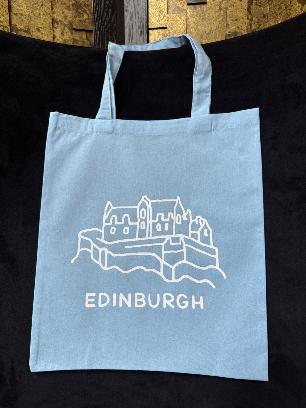 Edinburgh Castle Cotton Tote Bag – Baby Blue