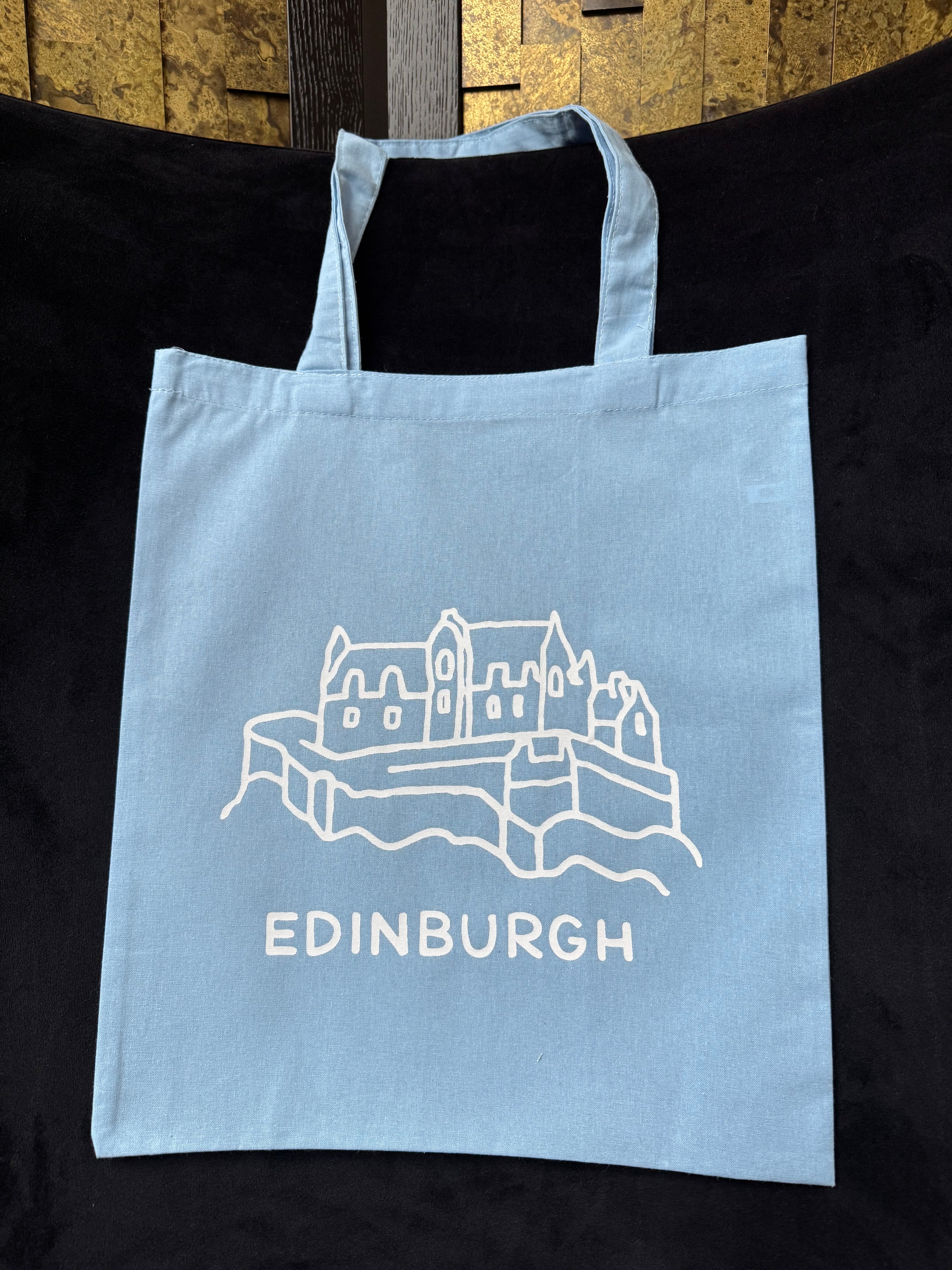Edinburgh Castle Cotton Tote Bag – Baby Blue