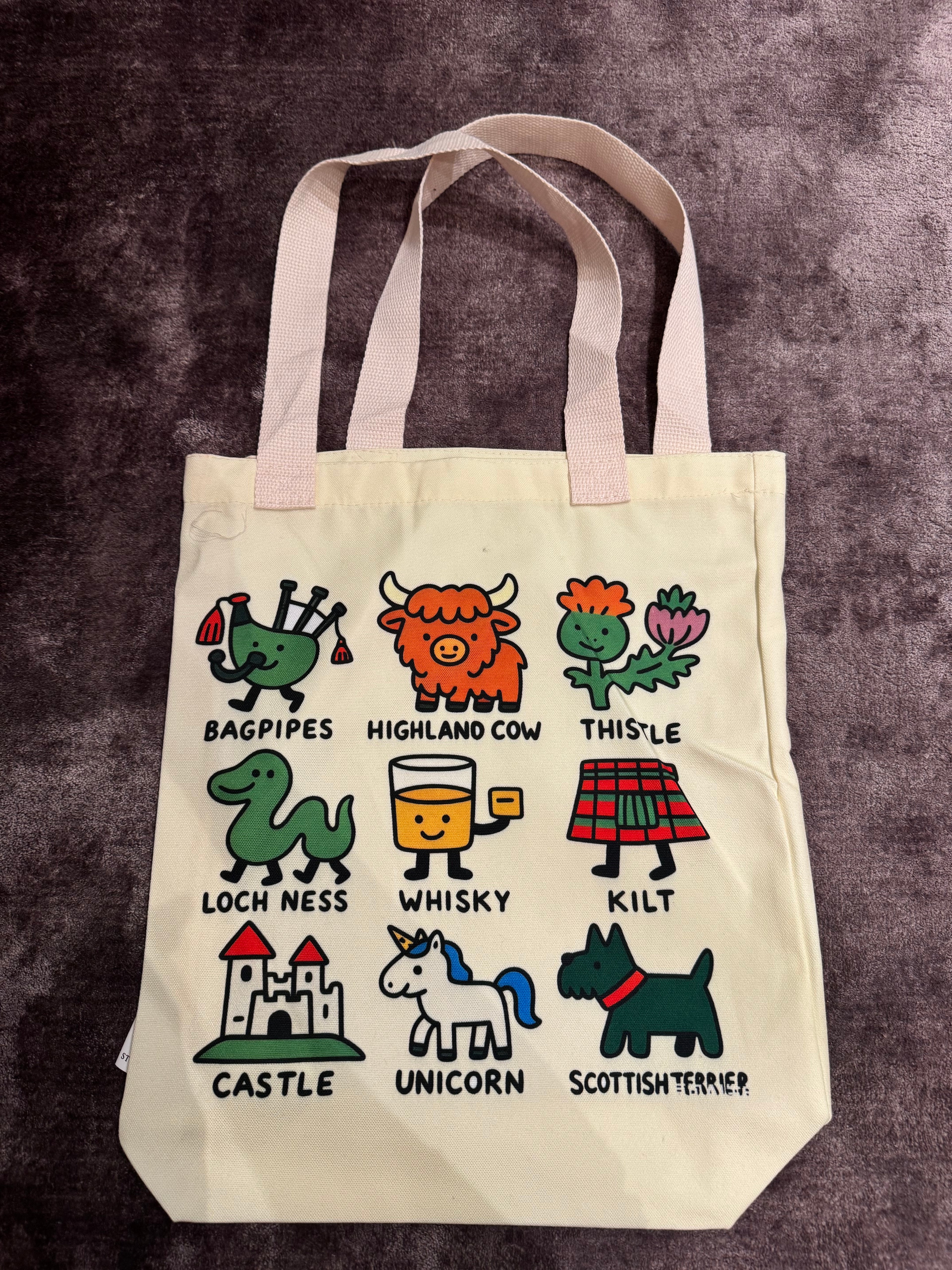 Scottish Icons Cotton Tote Bag