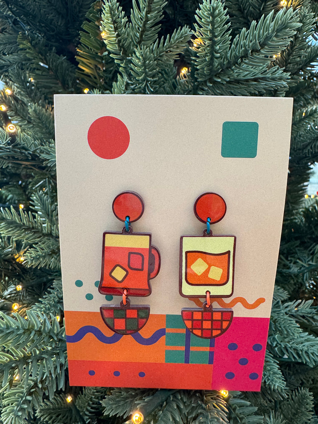 Whiskey Glasses Earrings