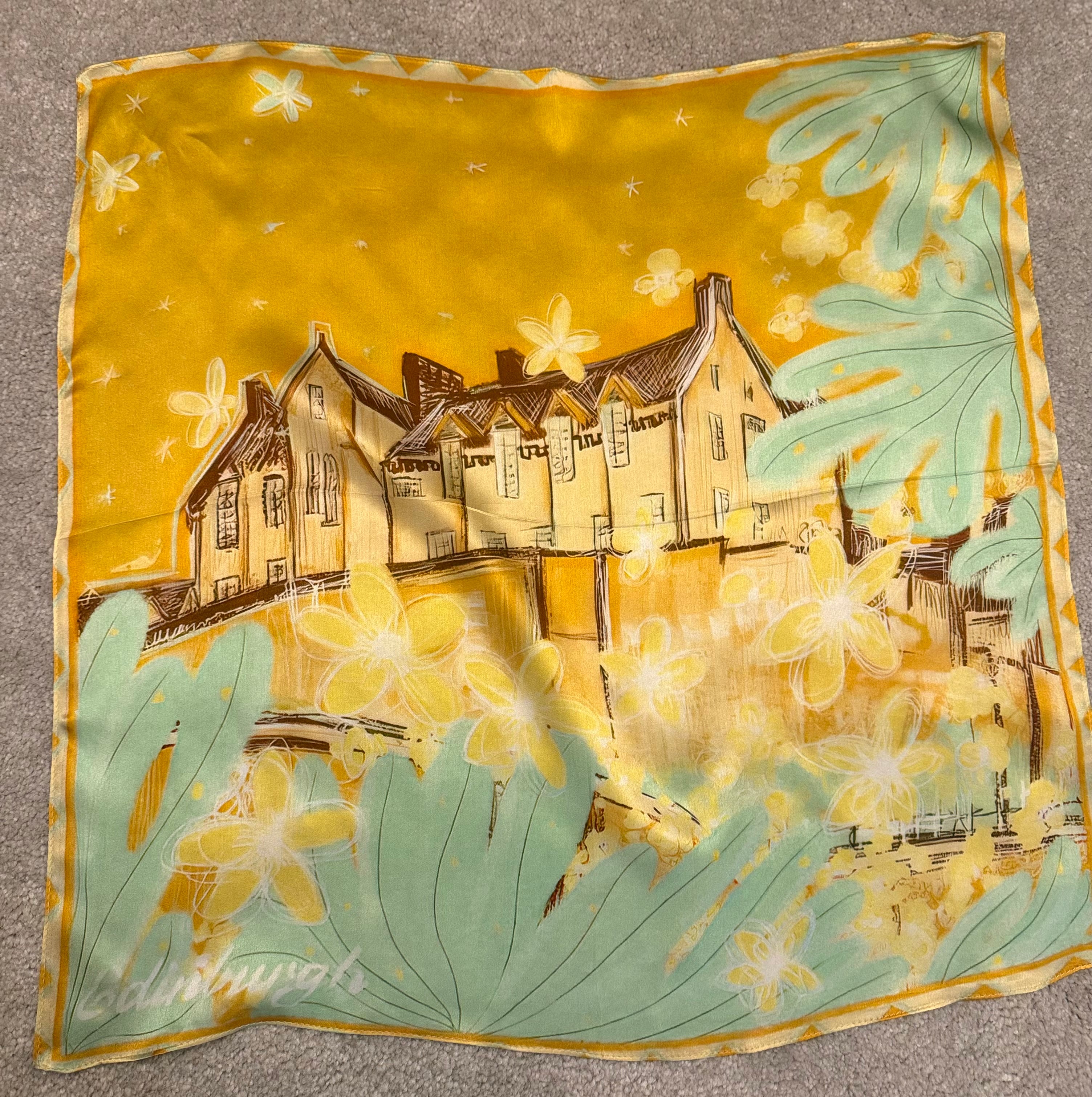 Edinburgh Castle 100% Silk Scarf