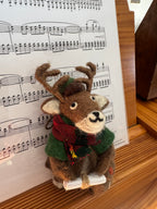 Handmade Wool Felt Highland Deer Postman Christmas Ornament