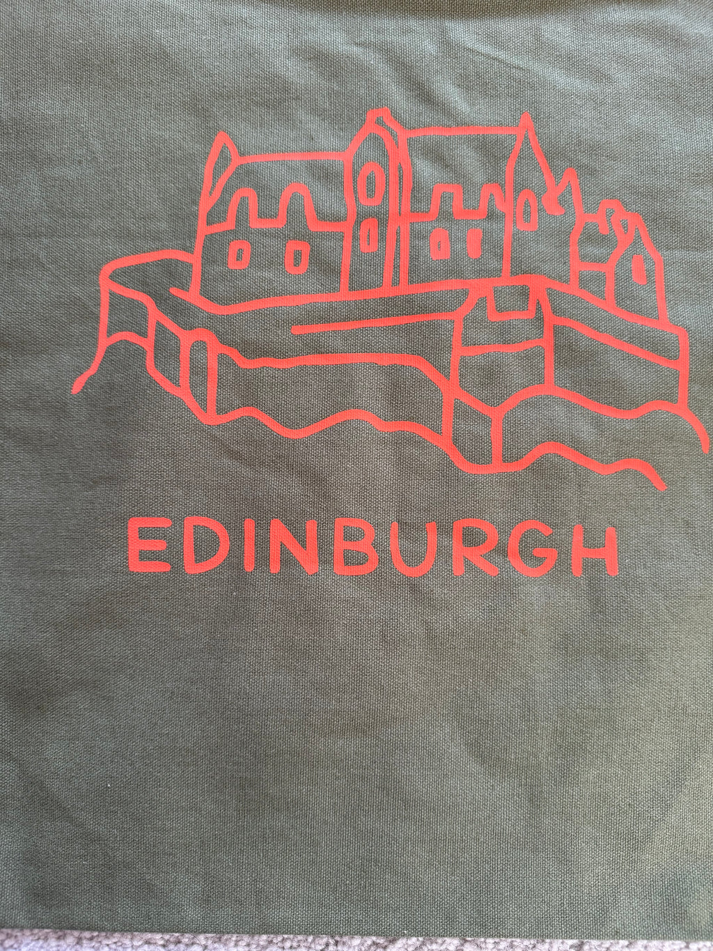 Edinburgh Castle Cotton Canvas Tote Bag