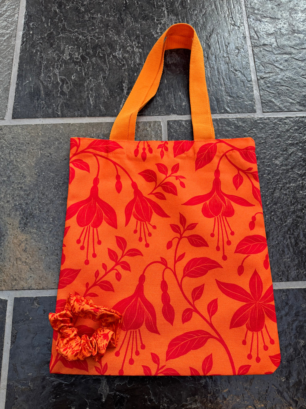 Floral Canvas Tote & Scrunchie Set