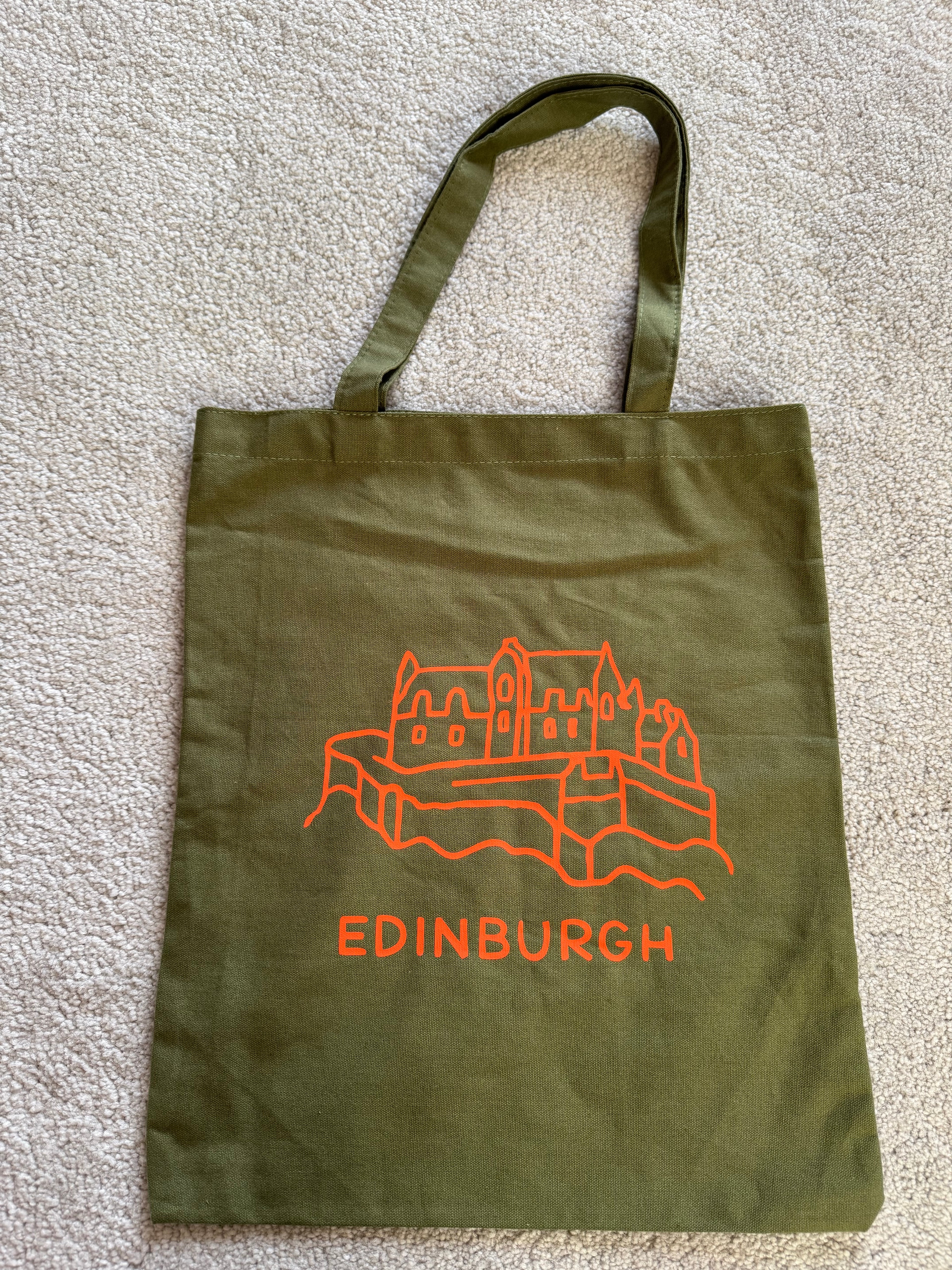 Edinburgh Castle Cotton Canvas Tote Bag