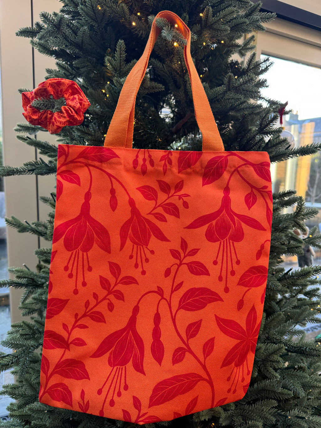 Floral Canvas Tote & Scrunchie Set