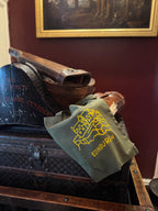 Edinburgh Castle Cotton Tote Bag-Olive Green and Yellow