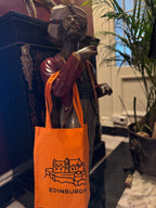 Edinburgh Castle Cotton Tote Bag-Tangerine