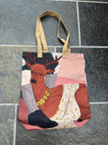 Highland Deer Canvas Tote Bag-light rose