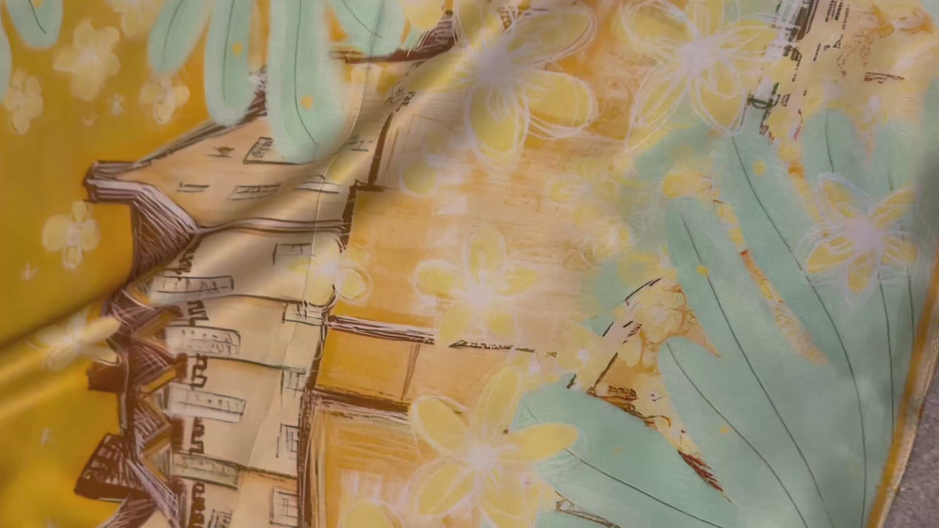 Edinburgh Castle 100% Silk Scarf