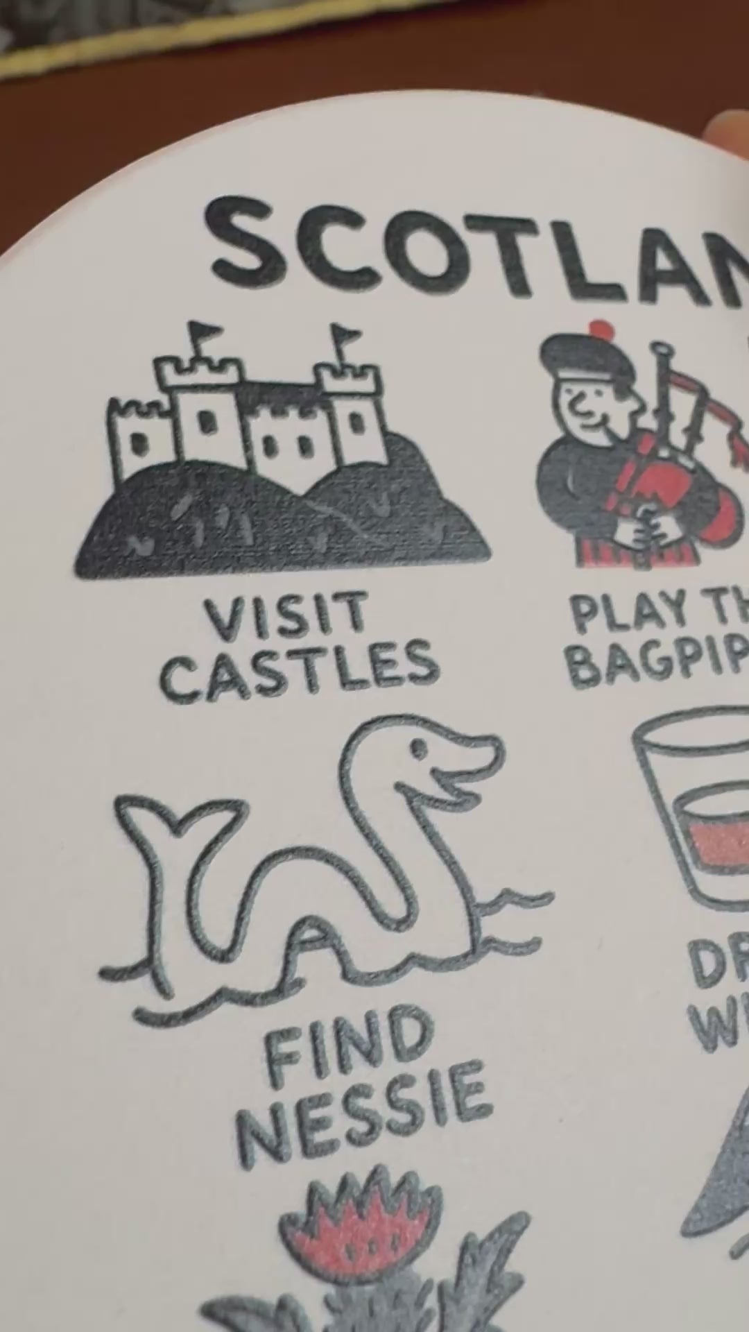 Scotland Icons Ceramic Coaster